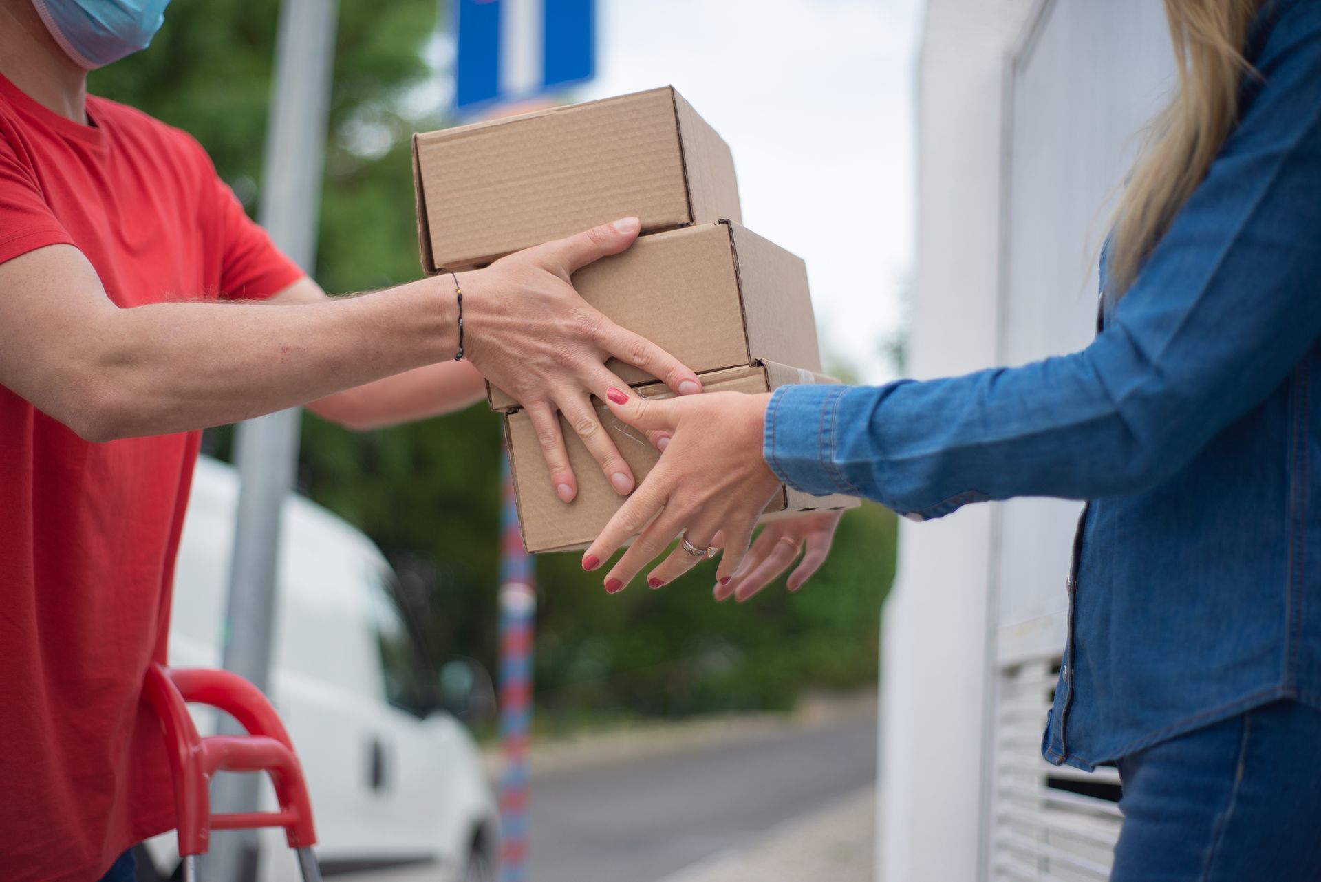 A box of goods being prepared to ship to someone in need